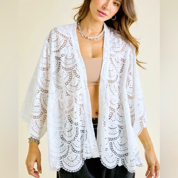 Tops - Lace Kimono